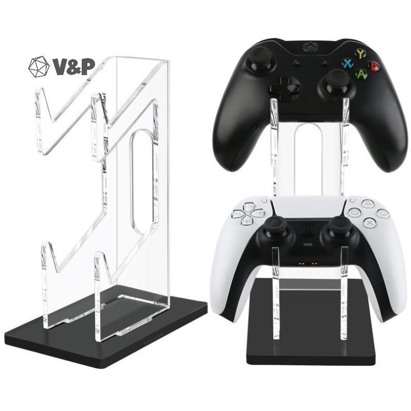 V & P Universal Dual Controller สําหรับ PS5 PS4 โต๊ะ Controller อะคริลิคโปร่งใสผู้ถือ Gamepad จอยสติ