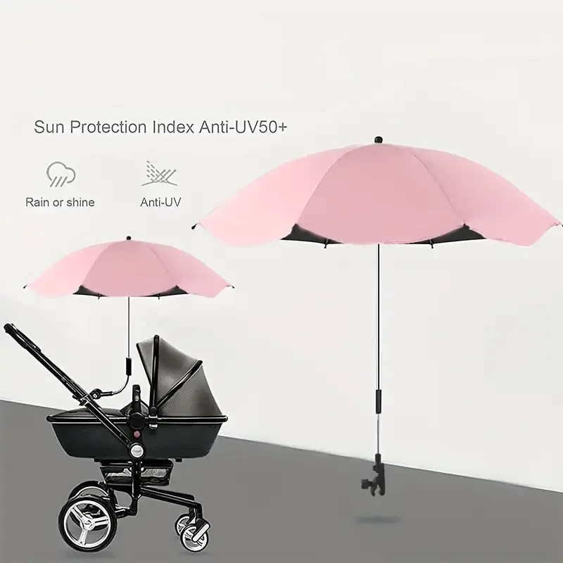 สินค้าแนะนํา Universal Baby Car Pram ร่มปรับร่ม Uv Sunshade สําหรับรถเข็นเด็กอุปกรณ์เสริม Sun Vis