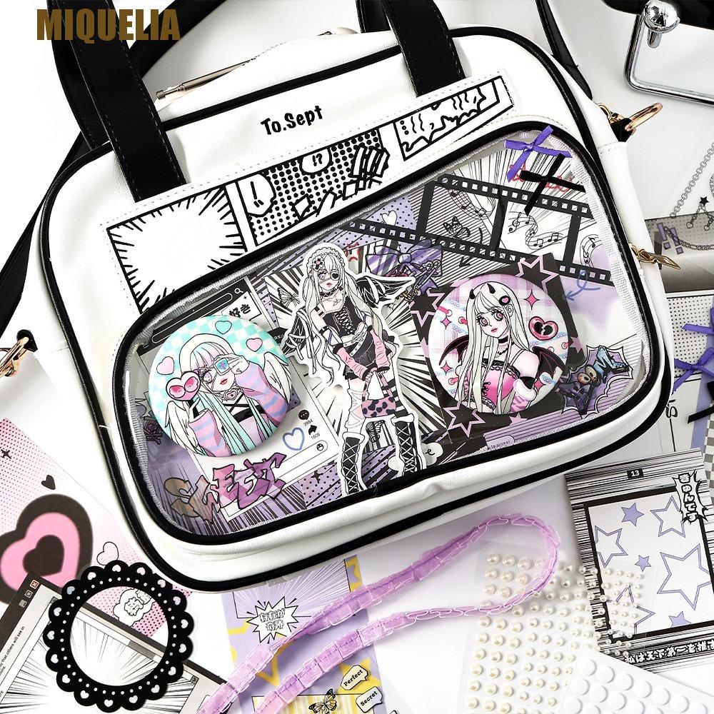 MIQUEL Itabag Decor วัสดุ DIY, ลูกไม้ริบบิ้นดอกไม้ DIY Itabag ใส่วัสดุ, Kawaii Retro สติกเกอร์กระดาษที่มีสีสัน Itabag พื้นฐานตกแต่งฟิลเลอร์ Itabag ปากกากระเป๋า