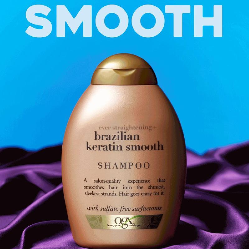 OGX Brazilian Keratin Therapy - แชมพู 385 มล. - นุ่มและยืดผม