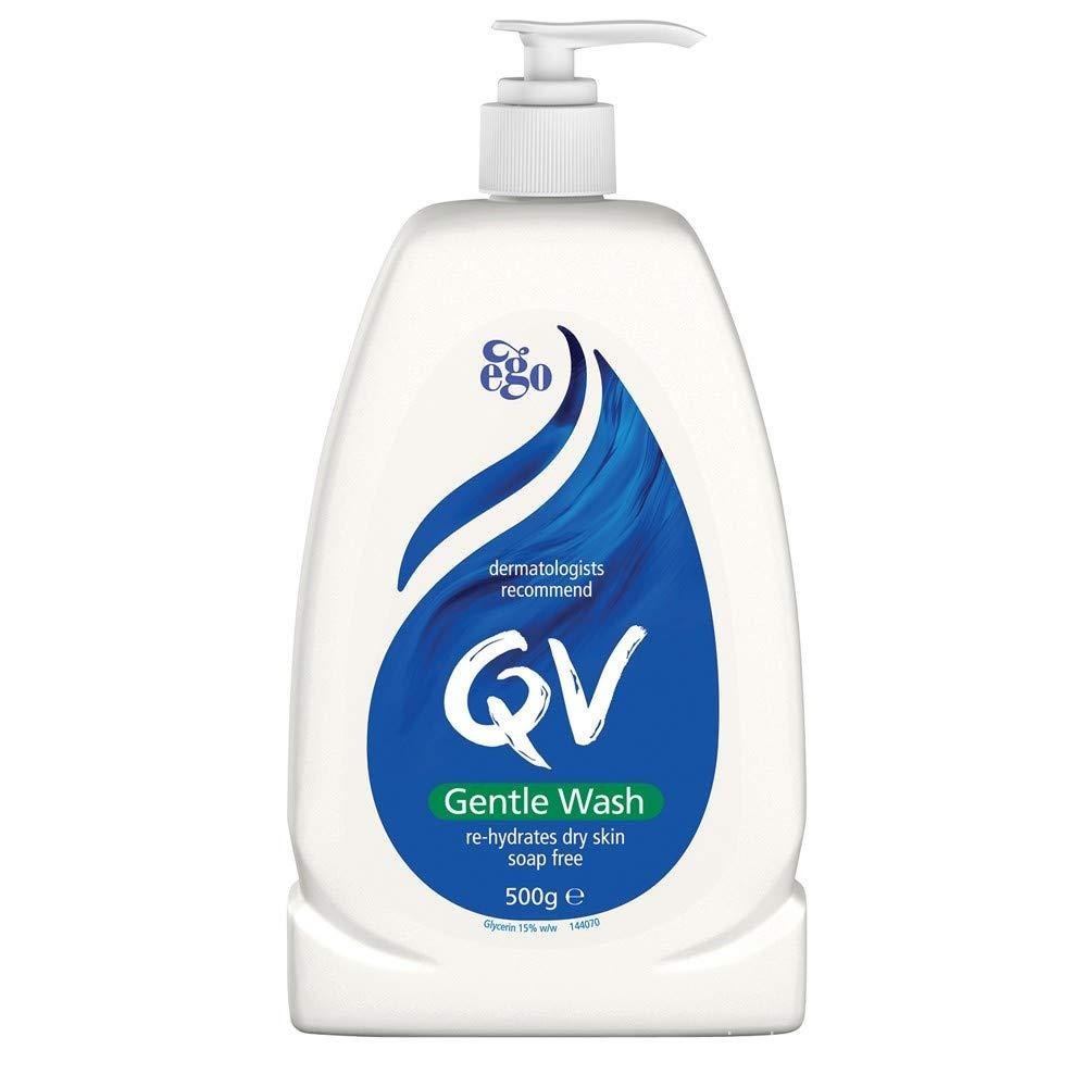 QV Qv Gentle Wash 500g -แนะนําสําหรับทําความสะอาด Drier Skin As It ประกอบด้วยมอยเจอร์ไรเซอร์ความเข้ม