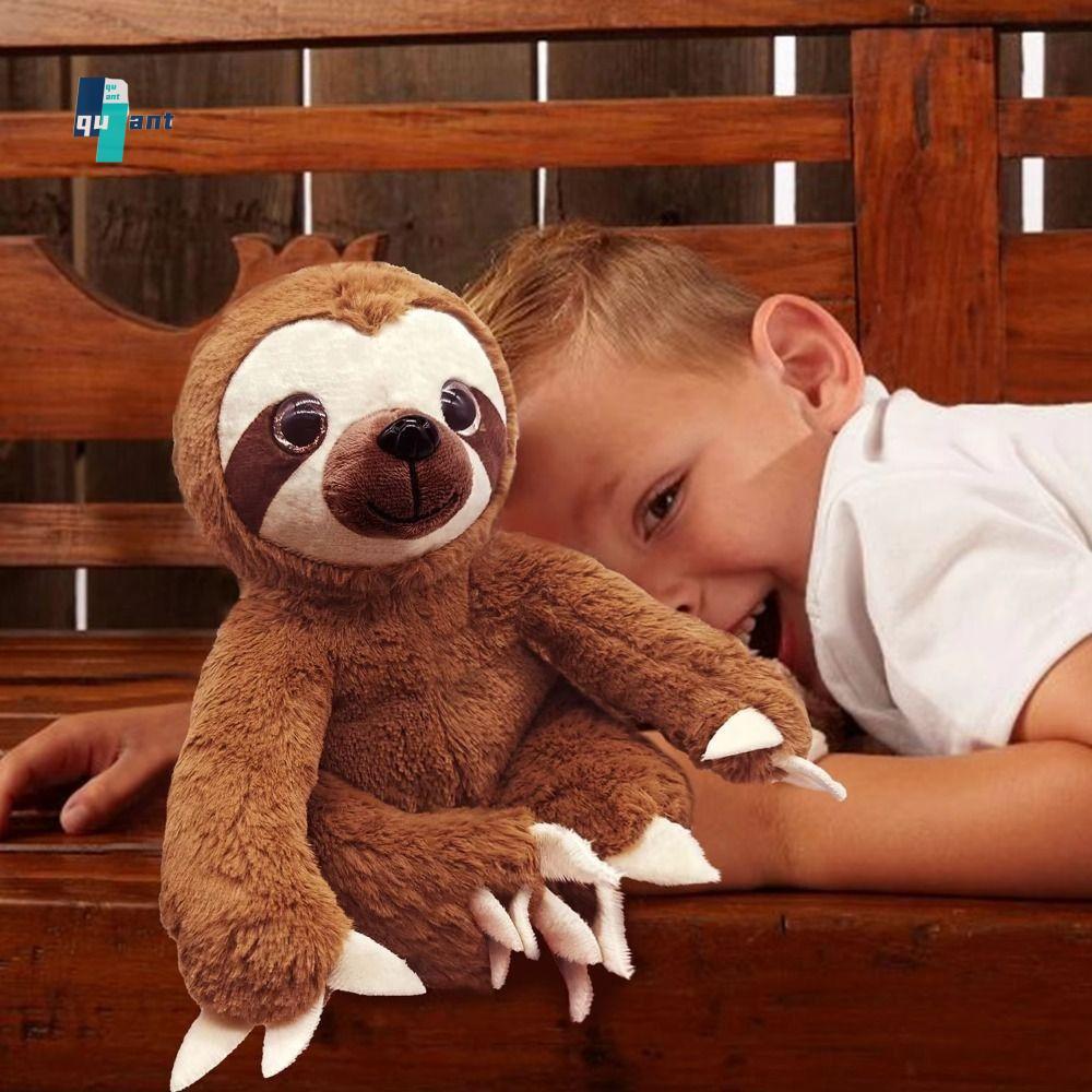 QUANTUMSKY ตุ๊กตา Sloth, Big Eyes Soft Comfort Sloth ของเล่นตุ๊กตา,สําหรับตุ๊กตาสัตว์ Cuddly 25 ซม.จ