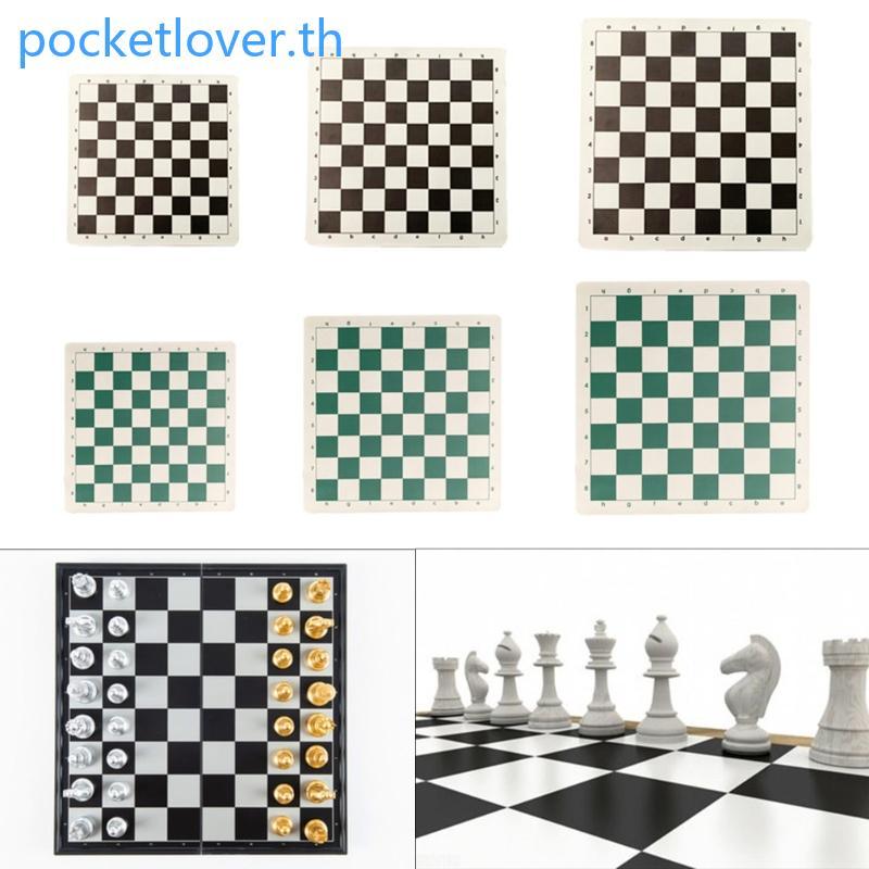 Poc Leather Chess Board Roll-up Tournament Chess Mat Slip กระดานหมากรุกแบบนุ่ม