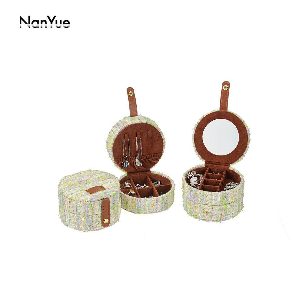 ของขวัญแบบพกพาเค้ก Fon D แหวนสร้อยคอ Travel กล่องเครื่องประดับ High-End Retro Double-Layer สไตล์ฝรั่