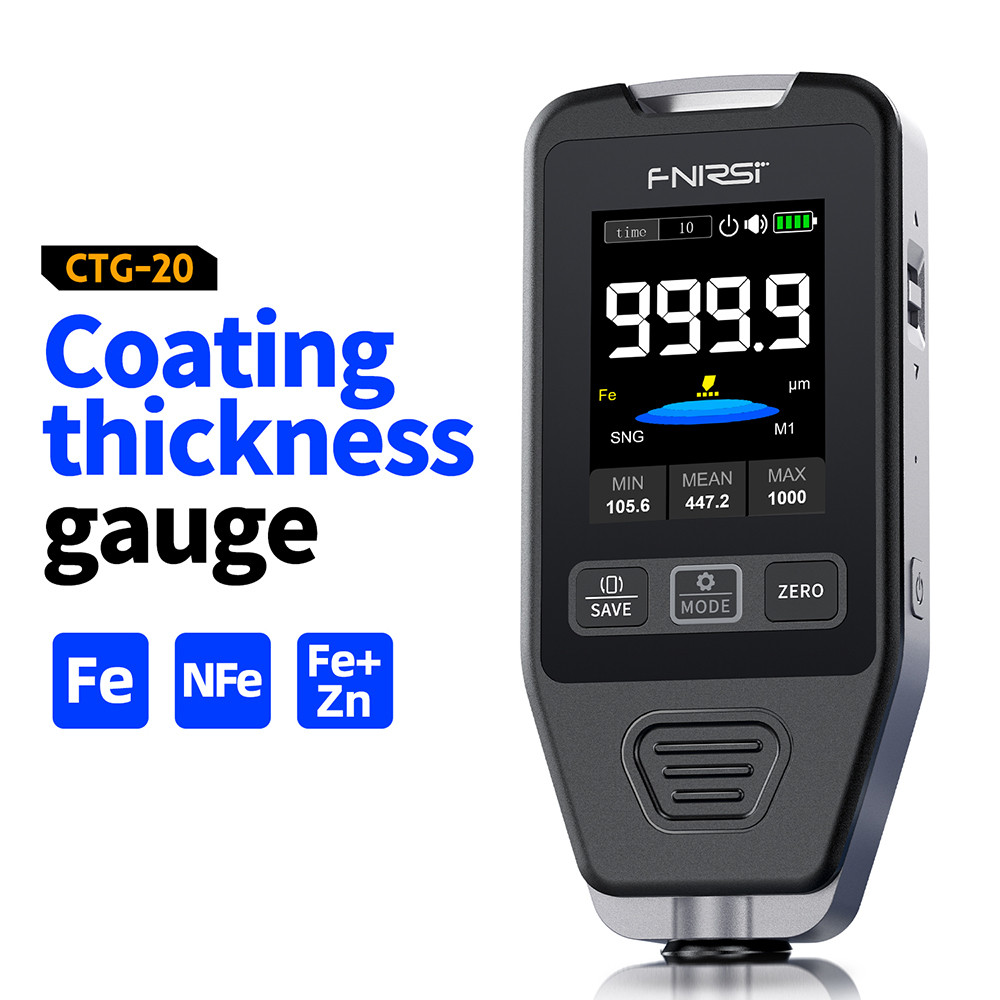 จอแสดงผลที่ชัดเจนเป็นพิเศษ CTG-20 รถเครื่องวัดความหนาสี Electroplate โลหะและผงฉาบเคลือบเครื่องวัดควา