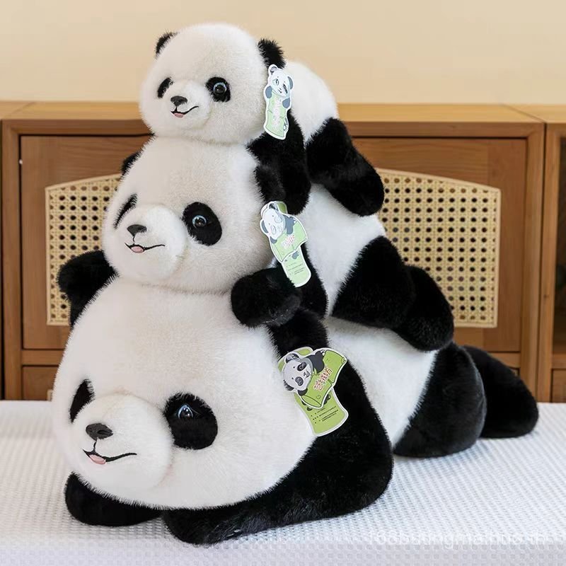 ของแท้Art Plush Workshopจําลองตุ๊กตาPanda Huahua Qizaiเด็กหมอนPlushของเล่นของขวัญวันเกิดขายส่ง