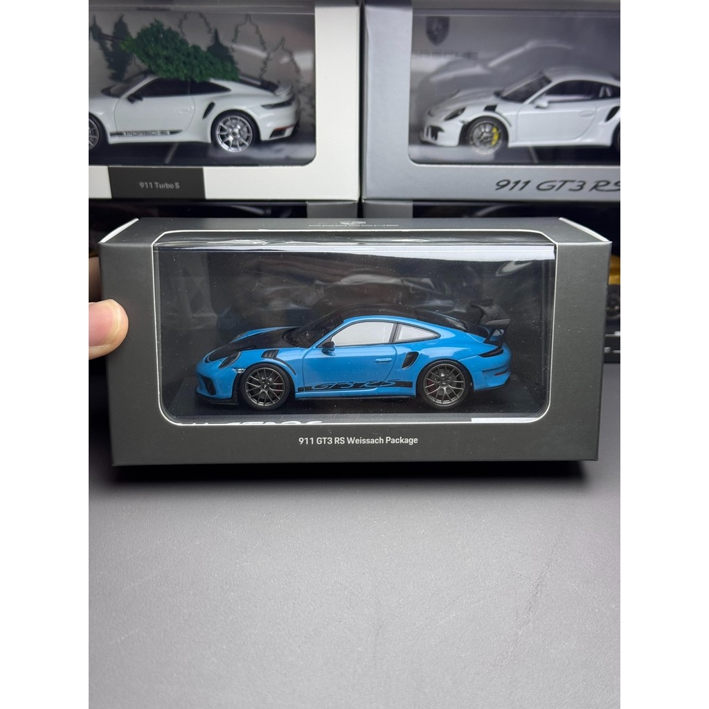 Porsche 1/43 Original Factory 911 GT3RS Blue Welcome to Questions From Time New Car Condition Self-ย
