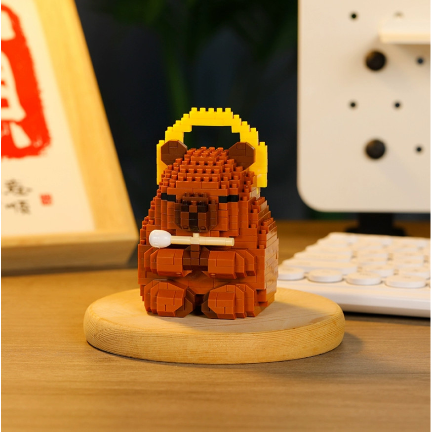 บล็อกตัวต่อ คาปิบาร่า เลโก้ Capybara ตัวต่อ บล็อกตัวต่อเลโก้ บล็อกอาคาร 3D ของเล่นเด็ก บล็อกตัวต่อจิ๋ว - รูปที่ 6