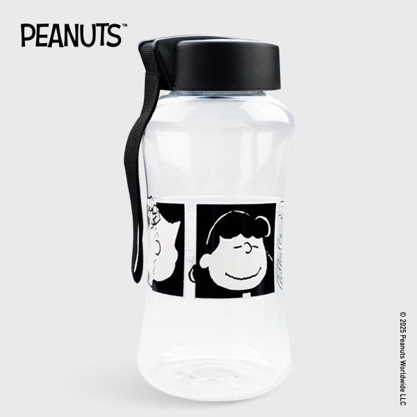 PN2-ขวดน้ำดื่ม-สายคล้อง : PEANUTS2C Water Bottle with Strap (PN2C-WBS-CL-BK1200ml) W10xH22.5 cm.