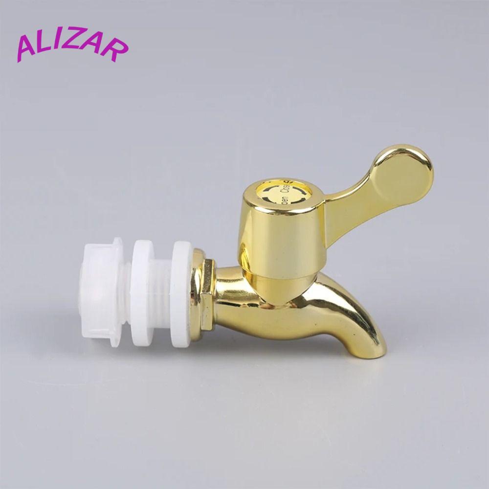 ALIZAR ก๊อกน้ําขวดไวน์แก้ว,ก๊อกน้ําถังน้ําสีทองพลาสติก,ป้องกันการรั่วพร้อมวาล์วไวน์กรอง
