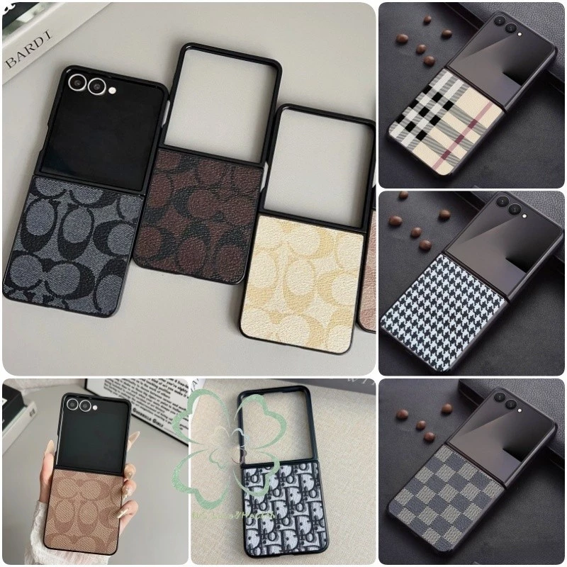 Slim หนังเคสโทรศัพท์สําหรับ Samsung Galaxy Z Flip 8 7 Flip 7FE Z Flip 6 Z Flip 5 Z Flip 4/3 ฝาครอบกันกระแทก