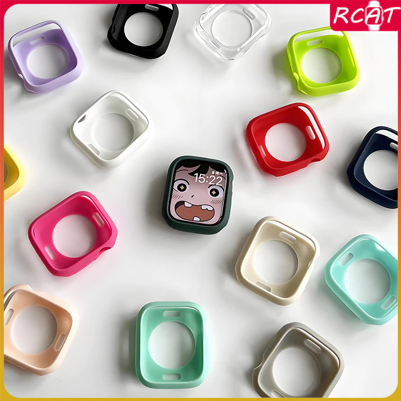กรณีขนมซิลิโคนยางนุ่ม for Apple Watch IWatch Ultra/SE 3 2 Series 11 10 9 8 7 6 5 49มม 46มม 42มม 45มม 44มม 40มม 41มม 38มม