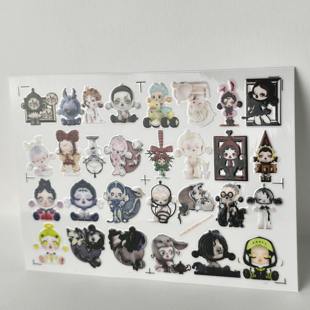 POP MART SKULLPANDA 3D Waterproof DTF UV Transfer Stickers รูปลอก DIY