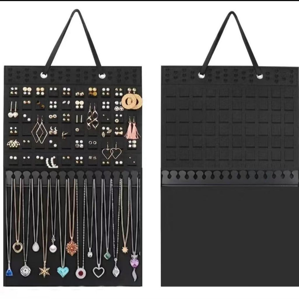 【1.3 หมื่นบุคล收藏】 ถุงแขวนเก็บเครื่องประดับ กระเป๋าแขวนเก็บต่างหูสร้อยคอ ถุงแขวนเก็บเครื่องประดับ วัส