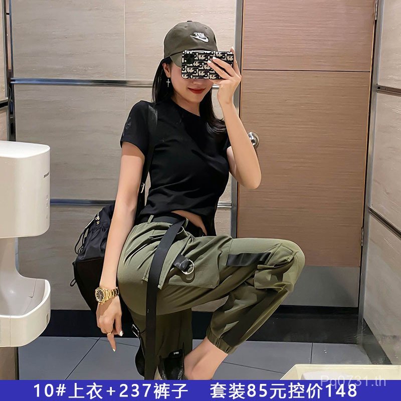 23757 ผ้าไนลอน Summer Overalls School Uniform Pocket W6RI