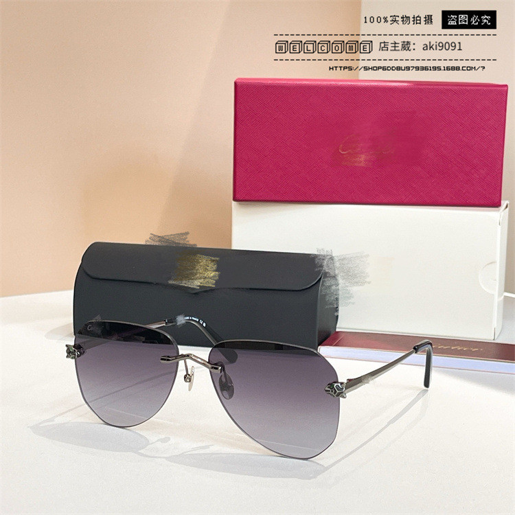 DGJX Cartie*r European and American Celebrity Style Toad Gradient Sunglasses for Women Fashion Metal