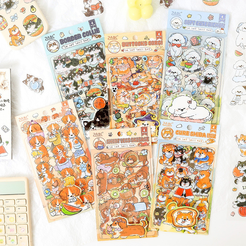 (ชุดละ 4 ชิ้น) สติ๊กเกอร์โน๊ตบุ๊คการ์ตูนแมวน่ารัก, สติ๊กเกอร์ฟิล์มตัดกันน้ําสําหรับสัตว์เลี้ยง, ถ้วยน้ําตกแต่ง, สติ๊กเกอร์เคสโทรศัพท์