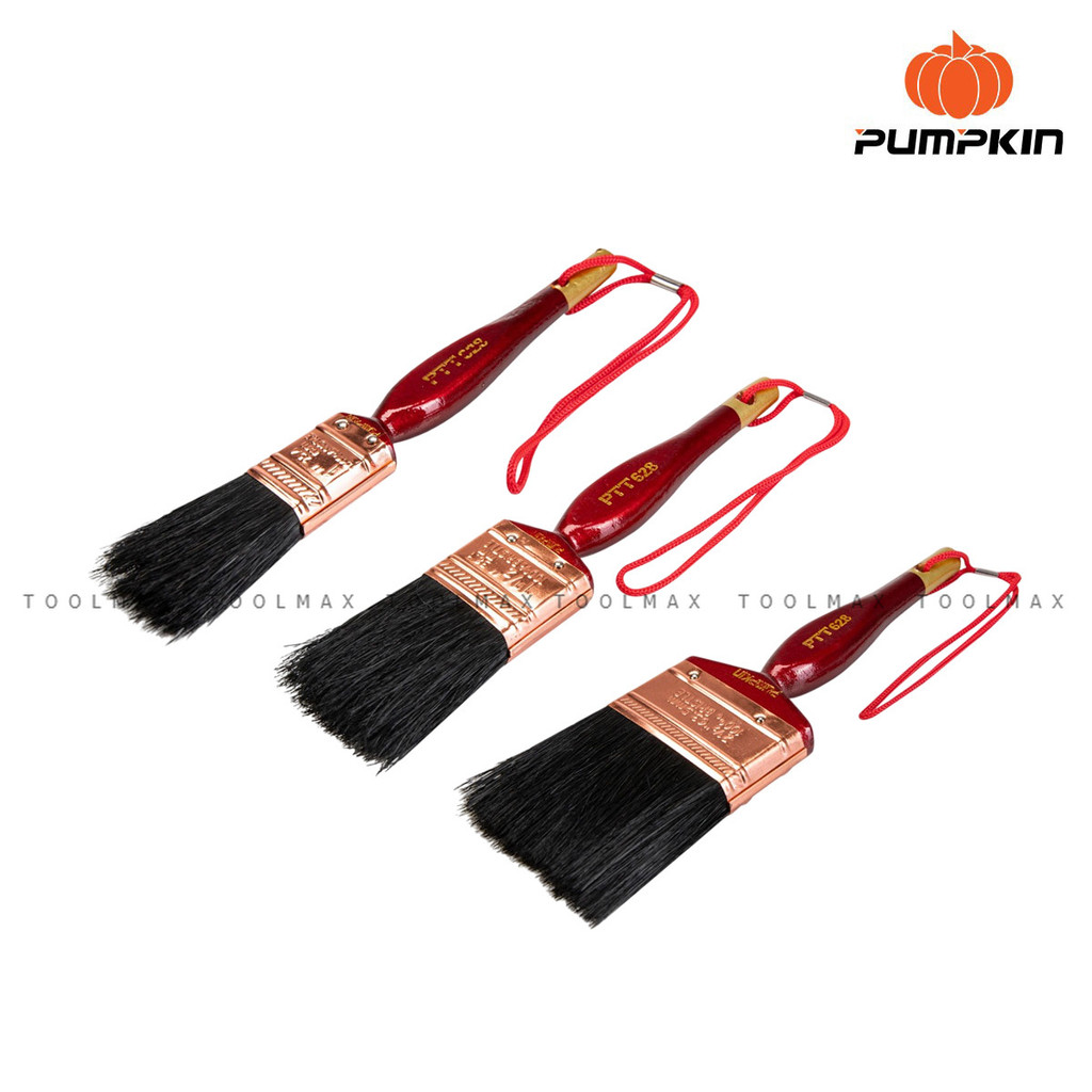 PUMPKIN แปรงทาสี อย่างดี รุ่น PTT-628 ด้ามไม้ ขนแปรงนุ่ม เรียบเนียน ใช้งานง่าย