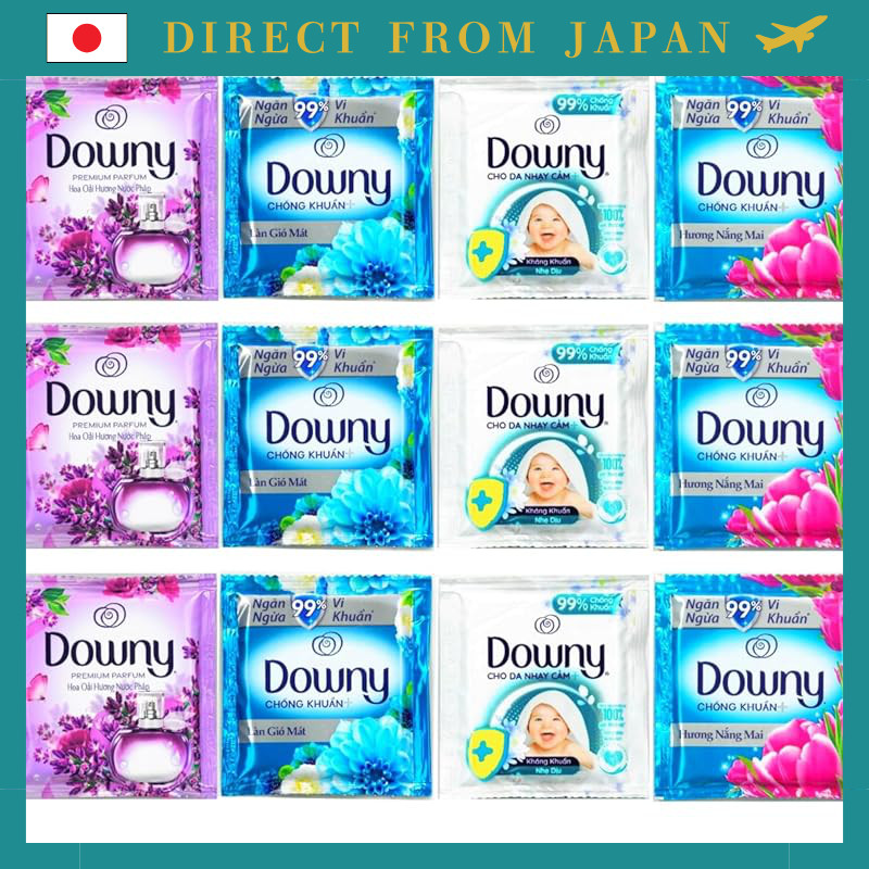 Direct From Japan
Downey Fabric Softener Trial Set: 4 Types, 12 Bags - Asian Downey, Individually Pa