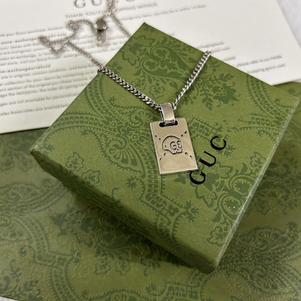 GZJW GUCGG  925Silver Imp Necklace Necklace Fashionable and Simple Cartoon Necklace