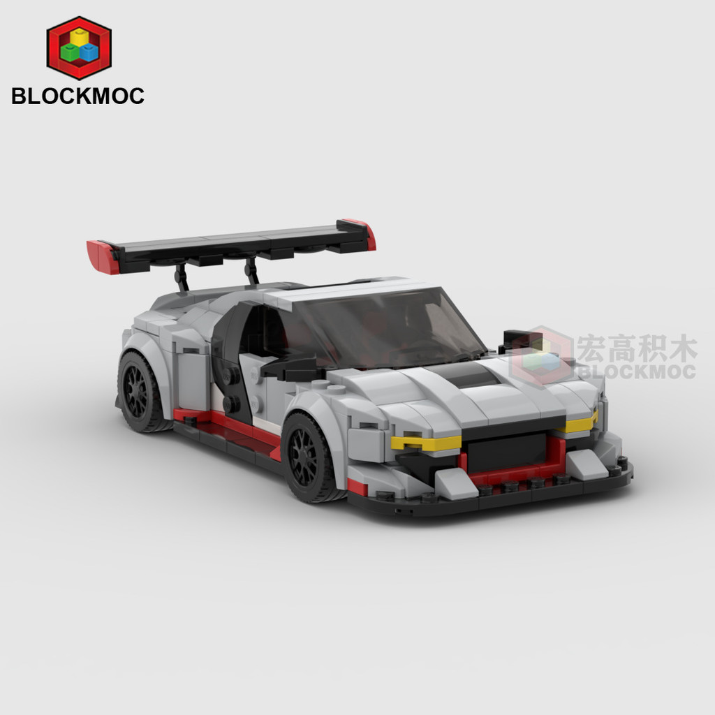 Super Run เหมาะสําหรับ Lego Audi R8 GT3 กีฬารถแข่งความเร็วของเล่นบล็อกตัวต่อการศึกษาเด็กของขวัญ Supe