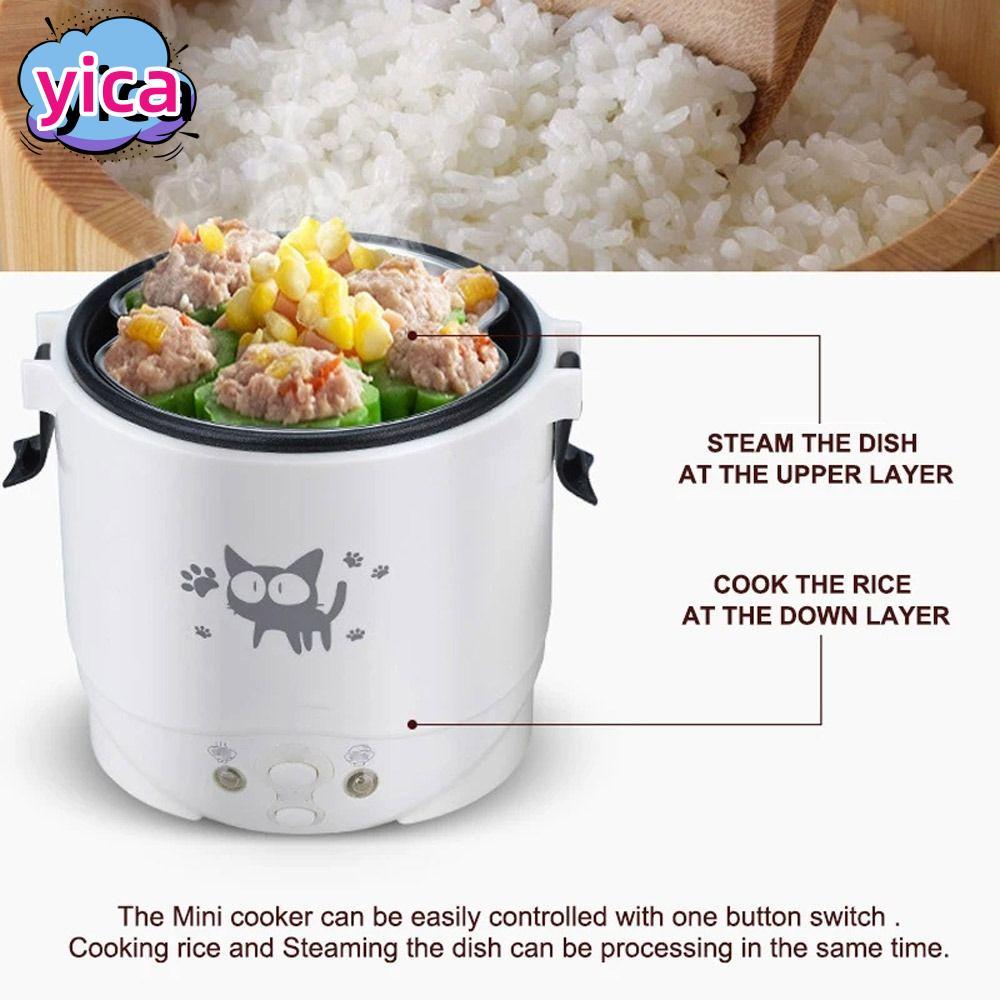 YICA MultiCooker ทําอาหาร|กระทะ 12V 24V 220V หม้อหุงข้าวไฟฟ้า,โจ๊กซุปแบบพกพาสําหรับรถบรรทุกบ้านหม้อทําอาหารหม้อหุงข้าวในครัวเรือน