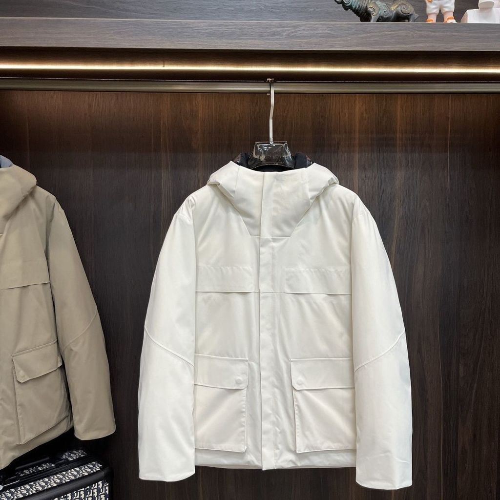 UH1C Zegna Winter Warm Outdoor Men's Waterproof Thickened Windproof Hooded Goose Down Jacket Coat