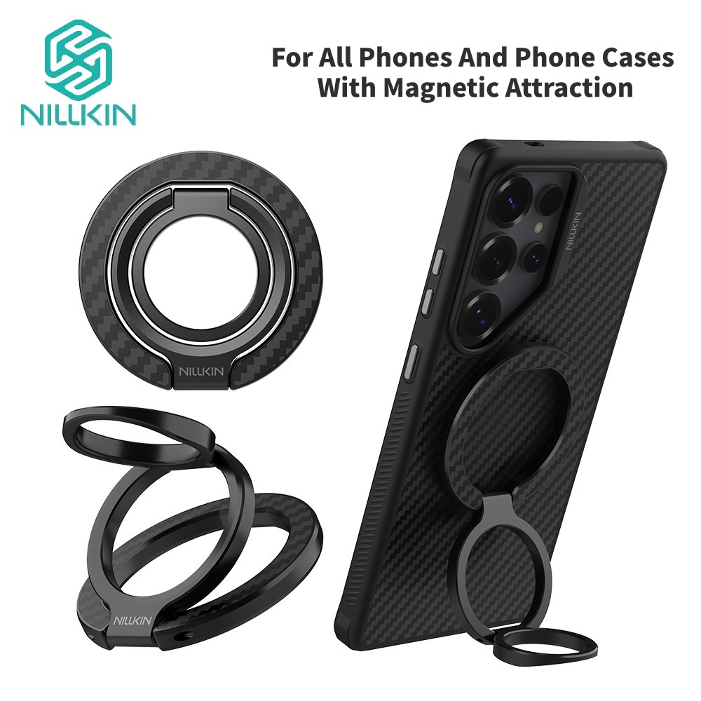 ขาตั้งแหวนแม่เหล็ก NILLKIN ขาตั้งโทรศัพท์ Samsung เหมาะสําหรับ iPhone และโทรศัพท์มือถืออื่นๆ ขาตั้งเดสก์ท็อปหลายมุม