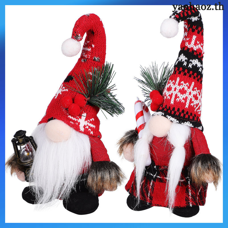 🎄🎅2pcs คริสต์มาส Gnome ตกแต่งตุ๊กตา Gnome ตกแต่งคริสต์มาส Dwarf เครื่องประดับ Xmas Decor โต๊ะตกแต่งค