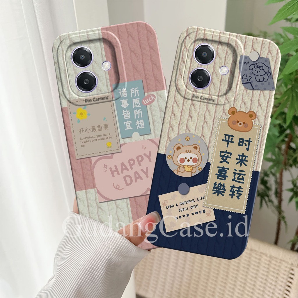 Oppo A5i / A3X / A3 NFC / Reno 12f 12 12Pro Softcase ยืดหยุ่น Procamera Happy Day Motif