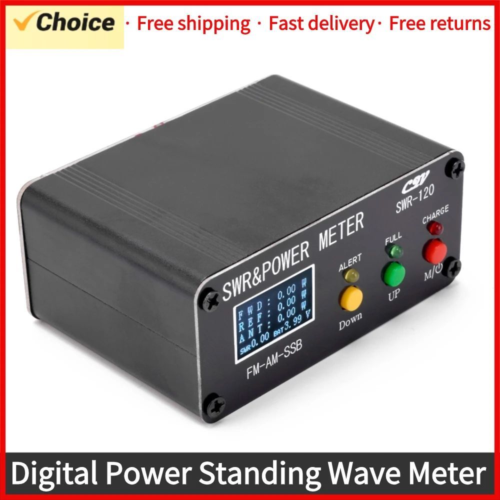 120W SWR Digital Power Standing Wave Meter 1.8-54MHz Shortwave Meter FM AM SSB โหมด SWR/Power ปรับฟั