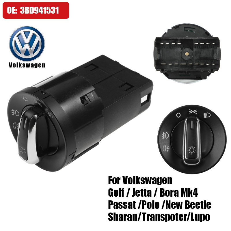 ใหม่ไฟหน้าสวิทช์ควบคุมสําหรับ Vw Jetta Bora Golf MK4 Passat B5 Beetle T5 Polo 9N Sharan Lupo 1995-20