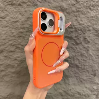 DAJII พร้อมเลนส์ขาตั้งแม่เหล็กสําหรับ iPhone 17 16 15 14 13 12 11 Pro Max Air Plus AG Matte Soft Case Cover