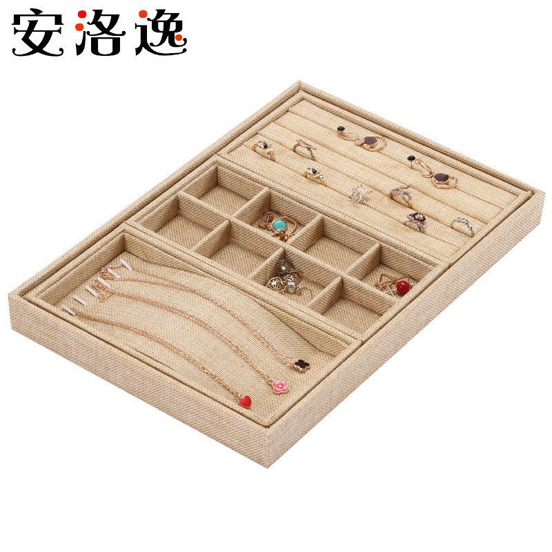 จอแสดงผลสร้อยคอถาดถาดเครื่องประดับต่างหูอเนกประสงค์ถาดแหวนเครื่องประดับอุปกรณ์ประกอบฉากมัลติฟังก์ชั่