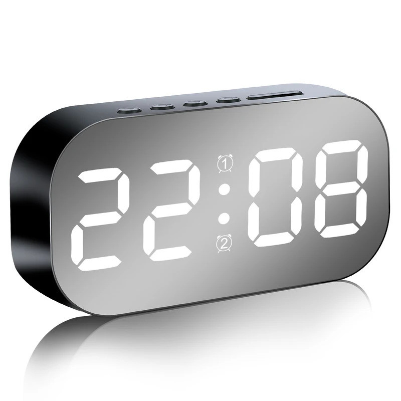Digital Alarm Clock 5 Levels Dimmable Night Light Digital Clock with Temperature Display Snooze Mode