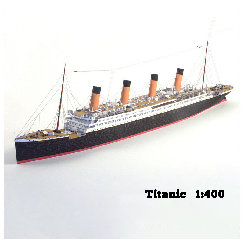 1: 400 Titanic British Titanic Cruise Paper Model Ship Model Handmade DIY Military Fan Gift [mxSY]