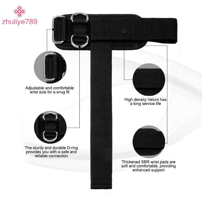 <zhuliye789> สายรัดข้อมือ 2-in-1 สําหรับยกน้ําหนักสายรัดยกน้ําหนักพร้อมแหวน D Deadlift สายรัดสําหรับ