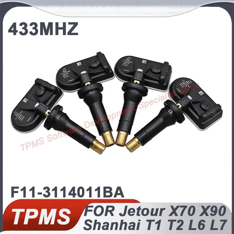 4 ชิ้น 433MHZ F11-3114011BA เซ็นเซอร์ TPMS เซ็นเซอร์ความดันยางสําหรับ Jetour Traveller Dashing X70 X