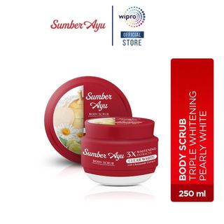 Sumber Ayu Body Scrub 3X Whitening Extracts Clear White 250ml - Lulur Mandi Mencerahkan