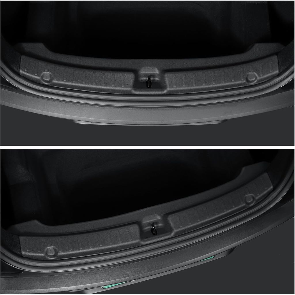 LUCKEASY Rear Bumper Guard for Tesla Model Y Juniper 2025 2026 Rear Trunk Bumper Guard Sill Cover Pr