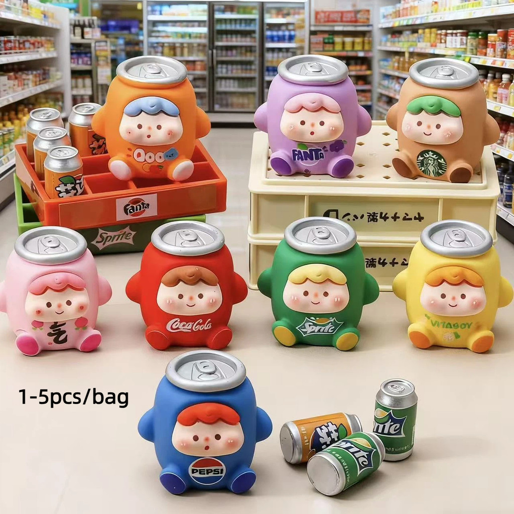 [17#][1-5pcs/bag]ชุดของขวัญปริศนา Feel Lacquer Cans Cubs มีทั้งพวงกุญแจและจี้ตุ๊กตาสำหรับงานDIY