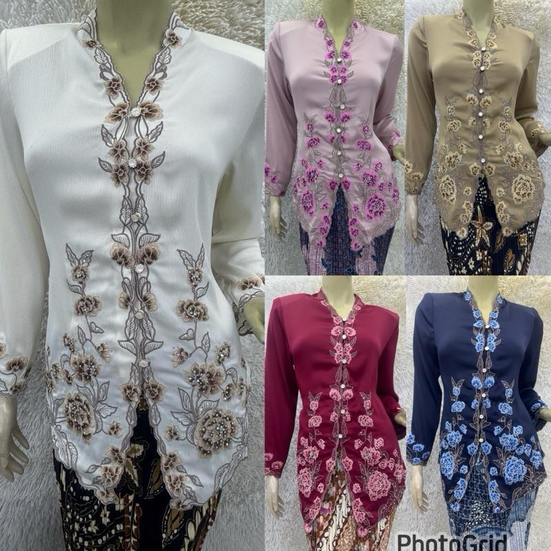 NEW ARRIVAL 2026 -10954 BLOUSE KEBAYA NYONYA EXCLUSIVE COYYON SILK PREMIUM SIZE 36-44 Tops
