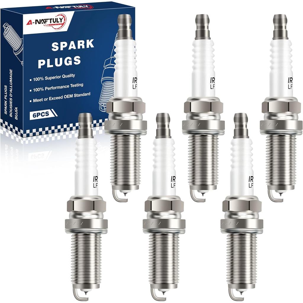 หัวเทียนอิริเดียม 6 แพ็ค 6619 LFR6AIX-11 เหมาะสําหรับ 2005-2015 Toyota Tacoma Camry Avalon 4Runner F