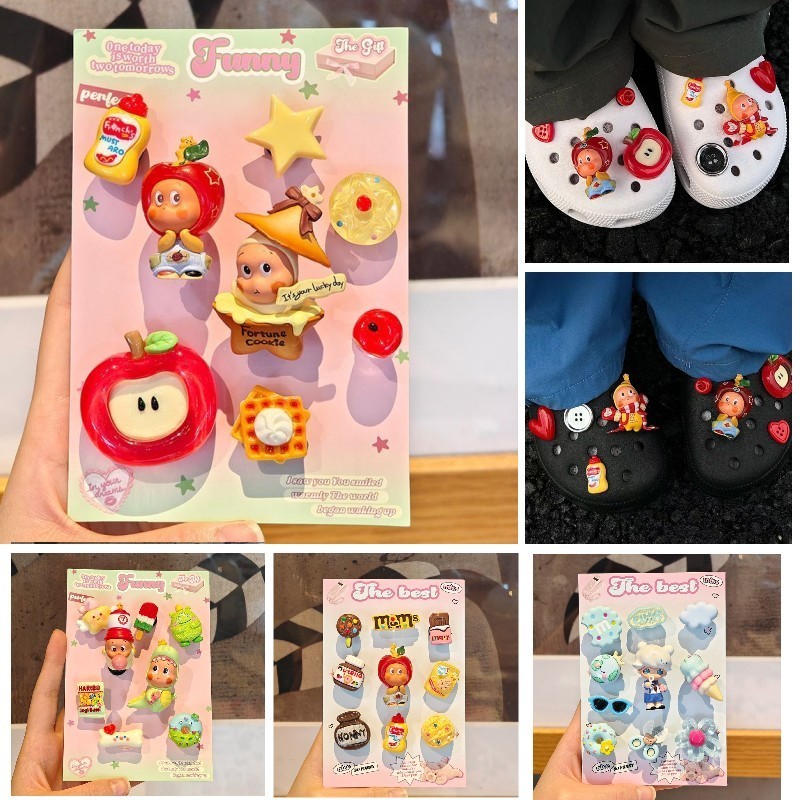 Apple Star Boxer Shoes fower Hole diy Hole Shoes Decor