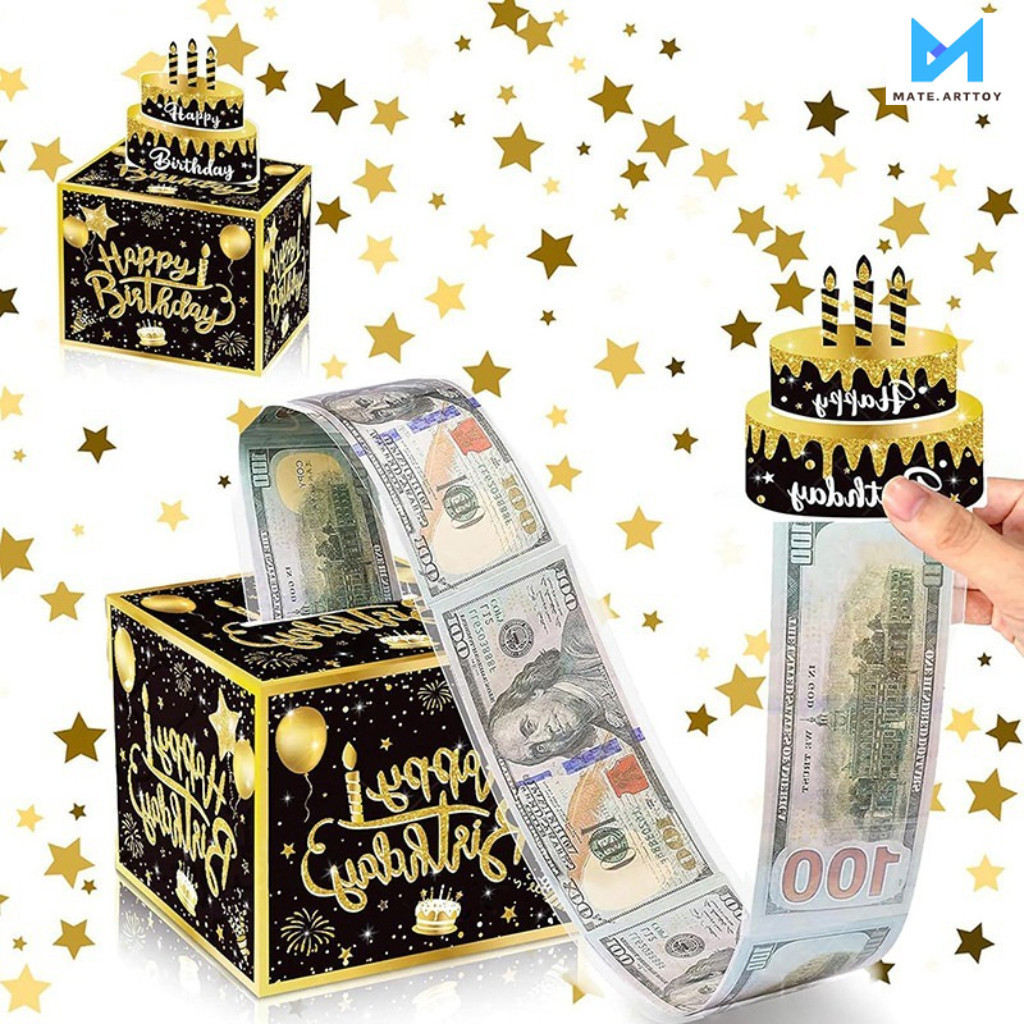 กล่องดึงเงิน กล่องของขวัญวันเกิด วันเกิด รับปริญญา วันแม่ วันพ่อ เซอร์ไพรส์ กล่องดึงเงิน กล่องเงินเซอร์ไพรส์วันเกิด