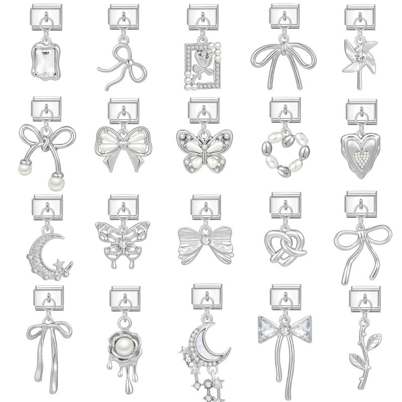 สร้อยข้อมือสแตนเลสมีการออกแบบสไตล์อิตาเลียนทันสมัย พร้อมอัญญานิคมแบบโมดูลาร์สำหรับการปรับเปลี่ยนตามใจชอบ