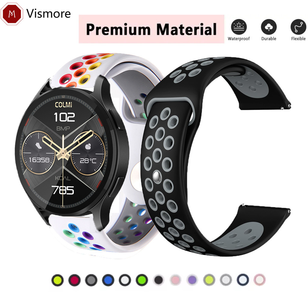 20 มม.22 มม.ซิลิโคนสําหรับ COLMI P60/P68/P78/P82/P8/P9/P28/P73/P76/P81 Plus Pro Land 2S/C81/C8/M41/M