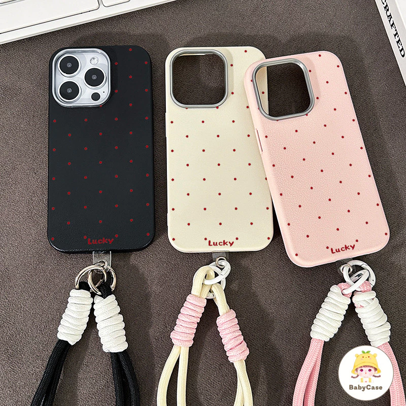 เคสไอโฟน16 17 สำหรับ iPhone 11 17 16 14 15 12 13 Pro Max 7 15 8 16 Plus 17air X XR XS SE2 3 ปกอ่อนลายจุดเล็กสีสันสดใส