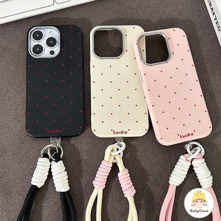 เคสไอโฟน16 17 สำหรับ iPhone 11 17 16 14 15 12 13 Pro Max 7 15 8 16 Plus 17air X XR XS SE2 3 ปกอ่อนลายจุดเล็กสีสันสดใส