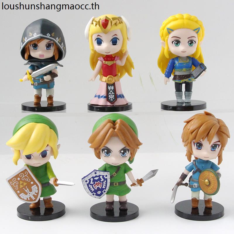 The Legend of Zelda Game Figure Link Zelda Princess Gashapon Motorcycle Desktop Decorative Doll Toy 